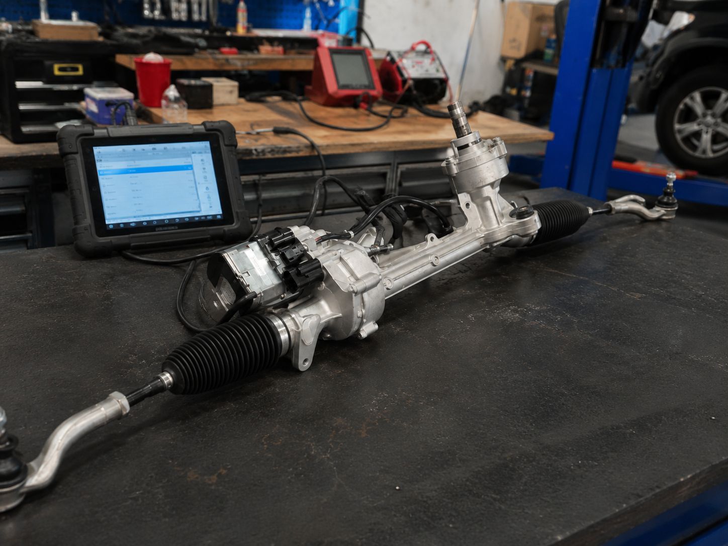 Teste com scanner automotivo em caixa de direção elétrica na Tech Câmbios